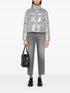 lamé-effect puffer jacket
